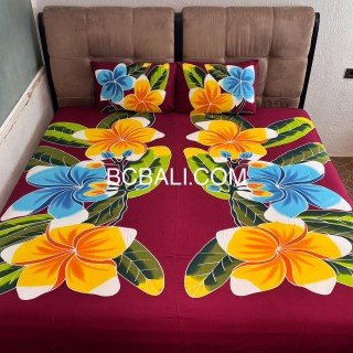 Best Quality Rayon Bedsheet Hand Painted Floral Handmade Design